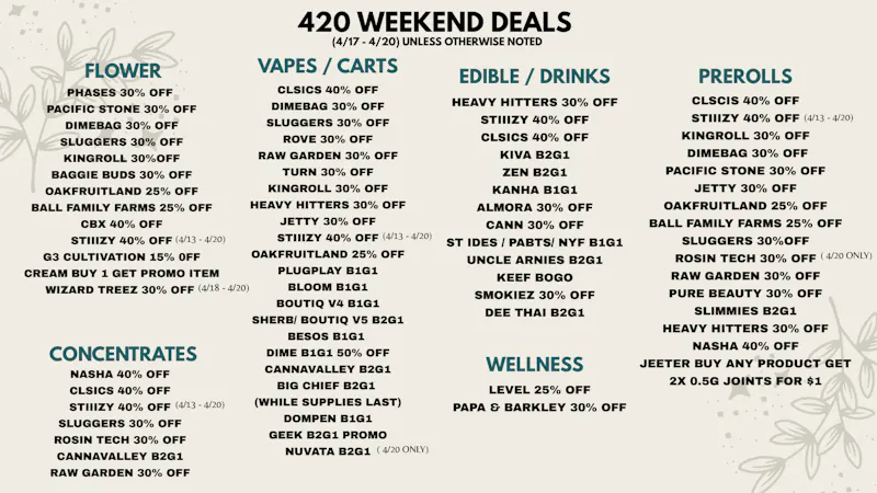 Swish Cannabis NoHo - All Taxes Included North Hollywood SWISH 420 DEALS !!!