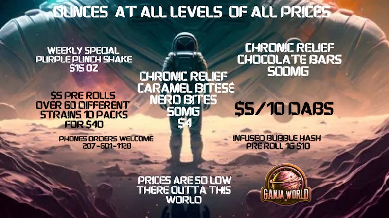 Ganja World - Bangor Weekly advertisement
