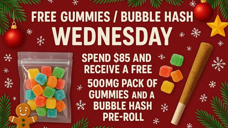 Ganja World - Bangor Free 500mg gummy and bubble Hash Pre Roll