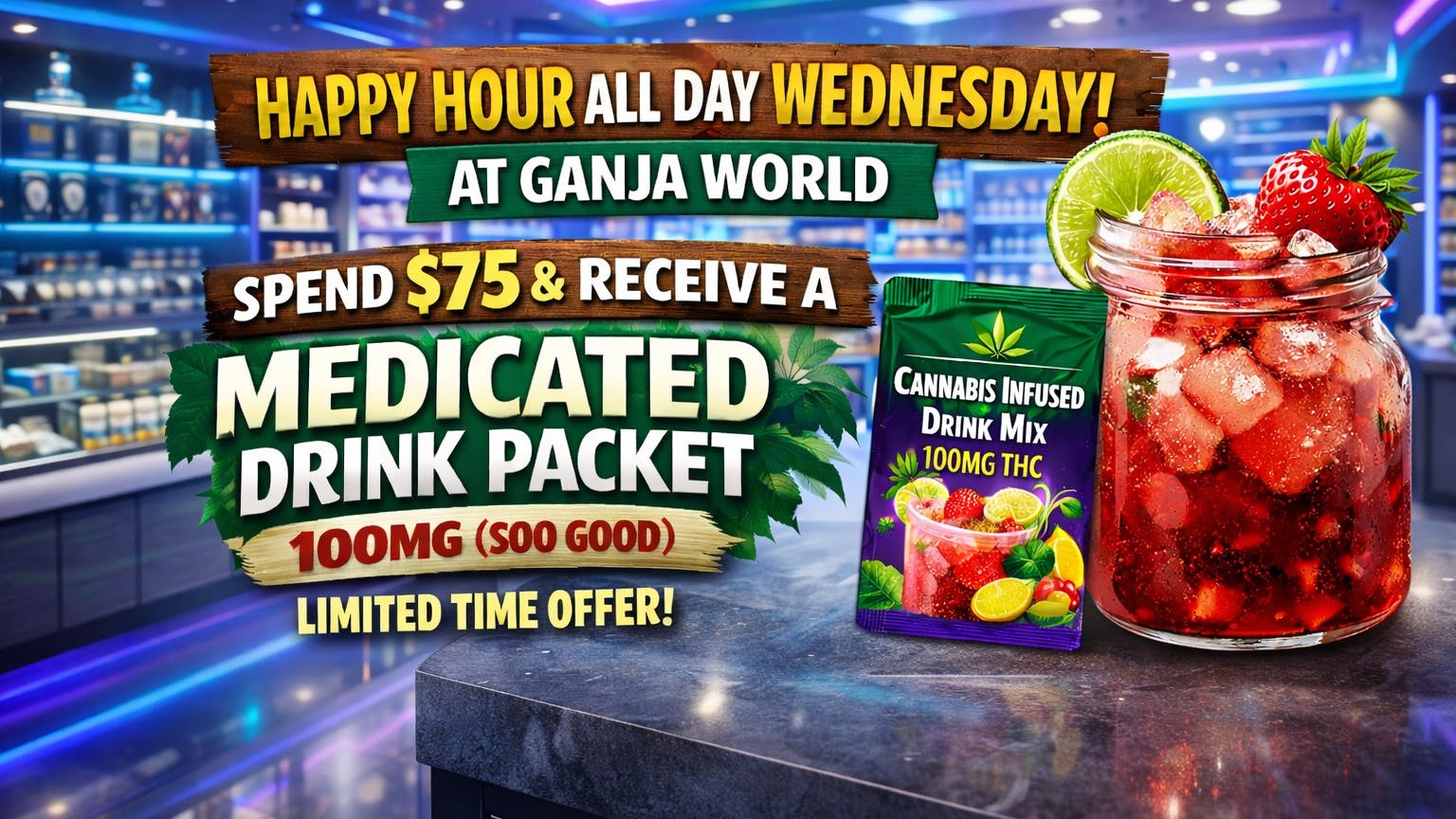 Ganja World - Bangor Happy Hour Wednesday