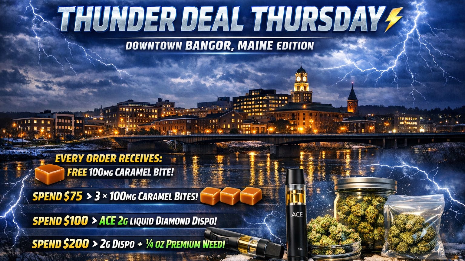 Ganja World - Bangor Thunder deal Thursday