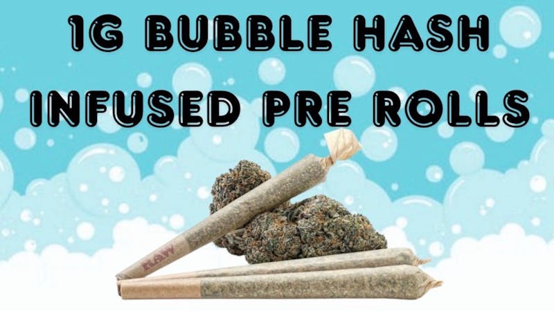 Ganja World Free 1g Bubble Hash infused pre-roll on $60 orders