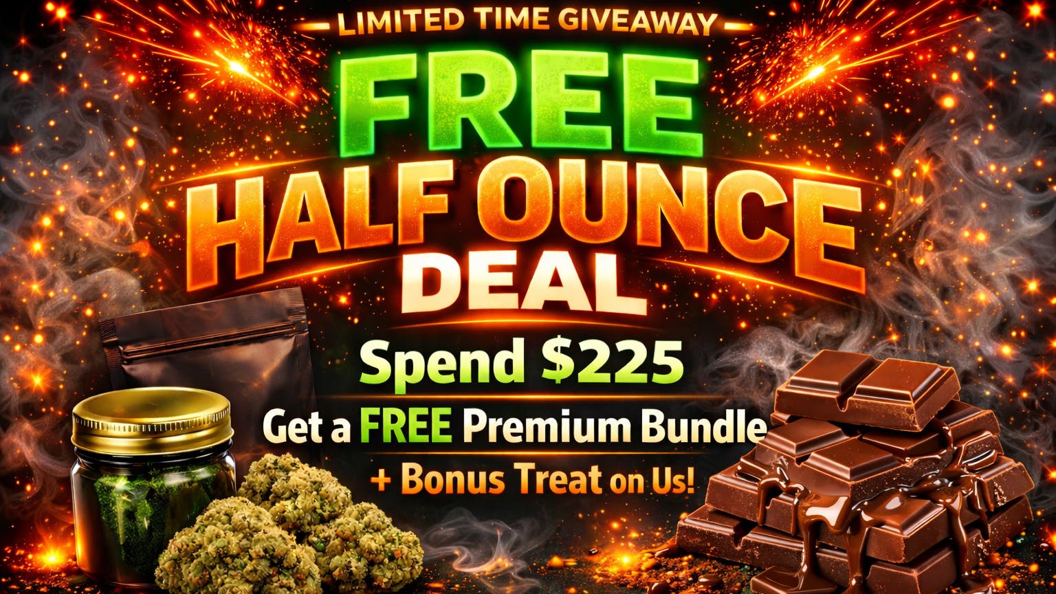 Ganja World - Bangor Free half ounce giveaway and edible