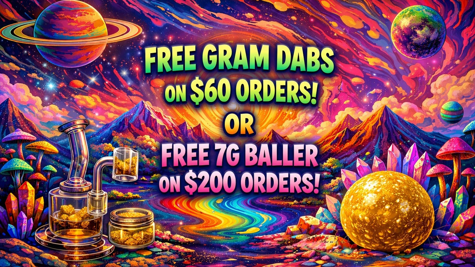 Ganja World FREE GRAM DABS OR 7G BALLER! CHECK DETAILS! 💨