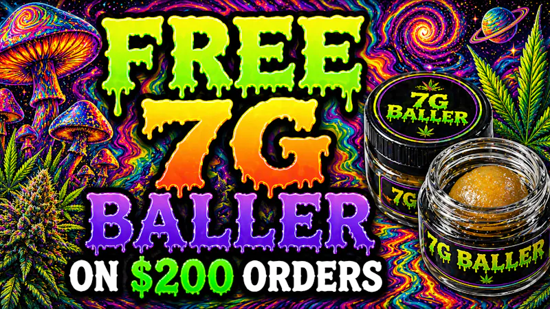 Ganja World Free 7G baller jar when you spend $200+