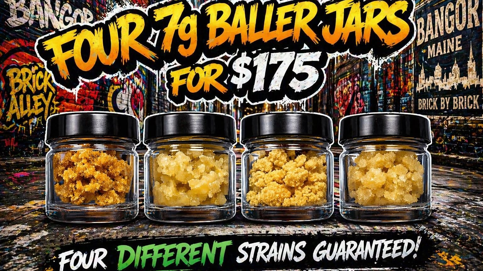 Ganja World - Bangor 4 7G Baller Jars special only $175