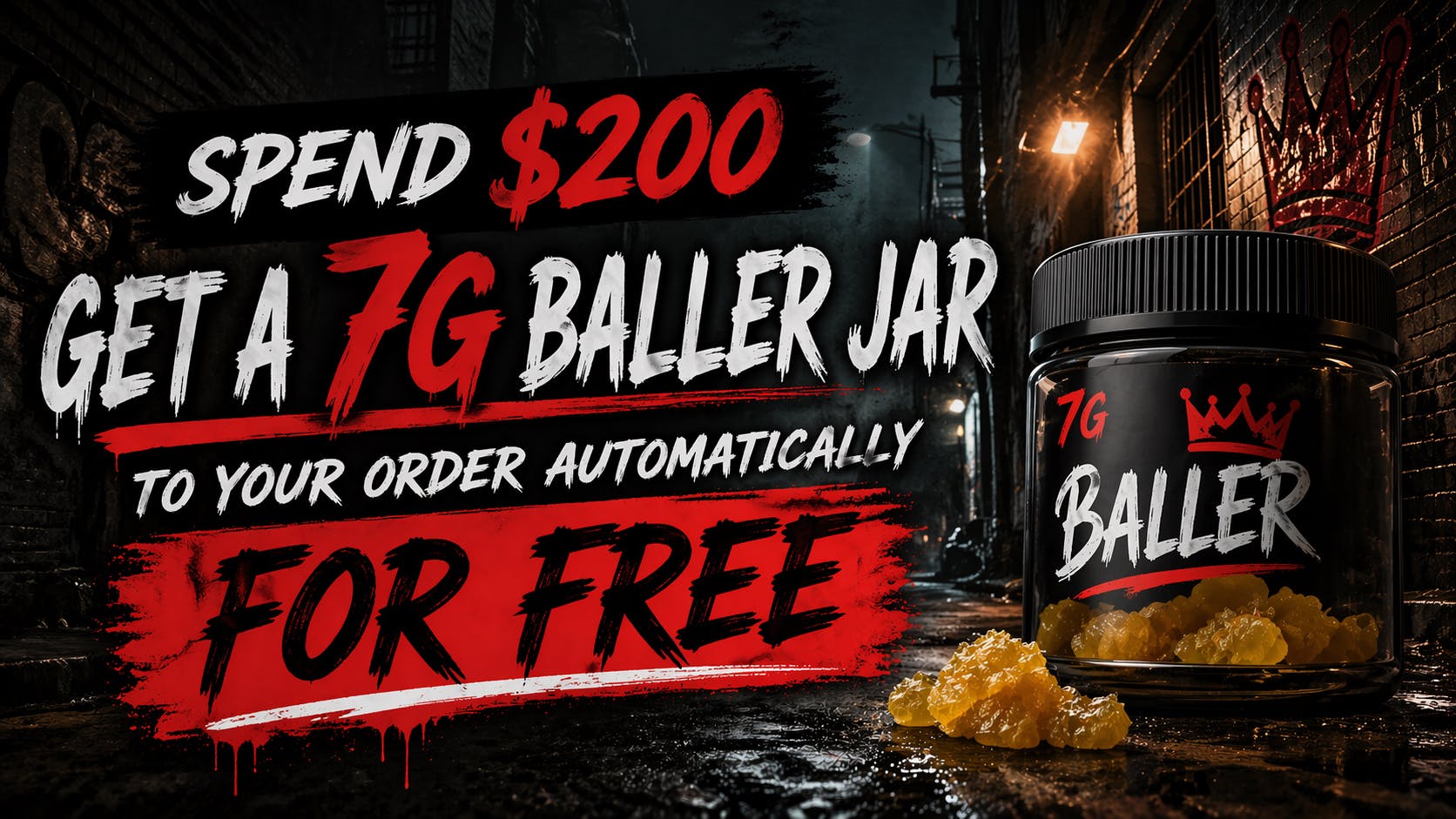 Ganja World - Bangor Spend $200 receive a 7G Baller Jar FREE
