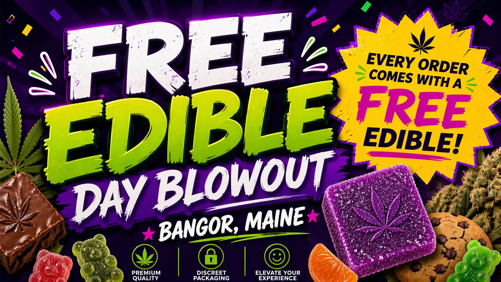 Ganja World - Bangor FREE Edible Day on ALL ORDERS
