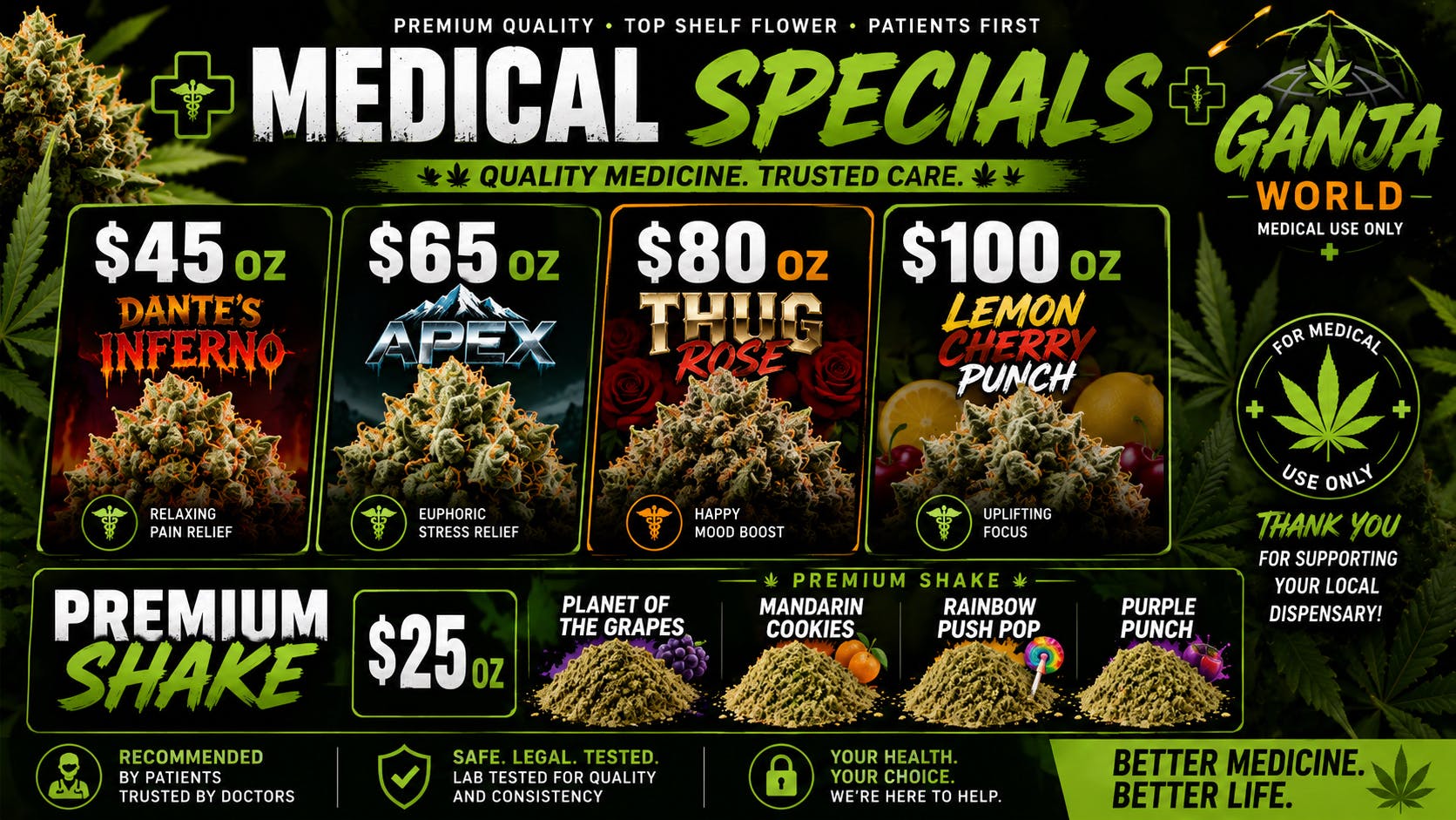 Ganja World - Bangor Weekly specials 👀