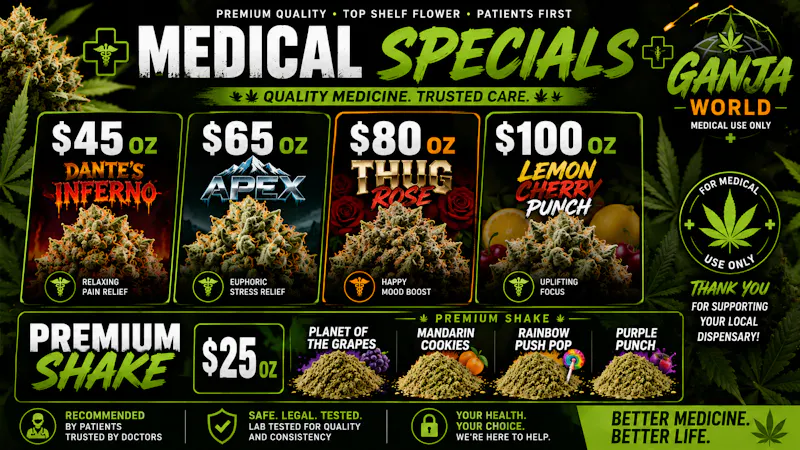 Ganja World - Bangor Weekly specials 👀