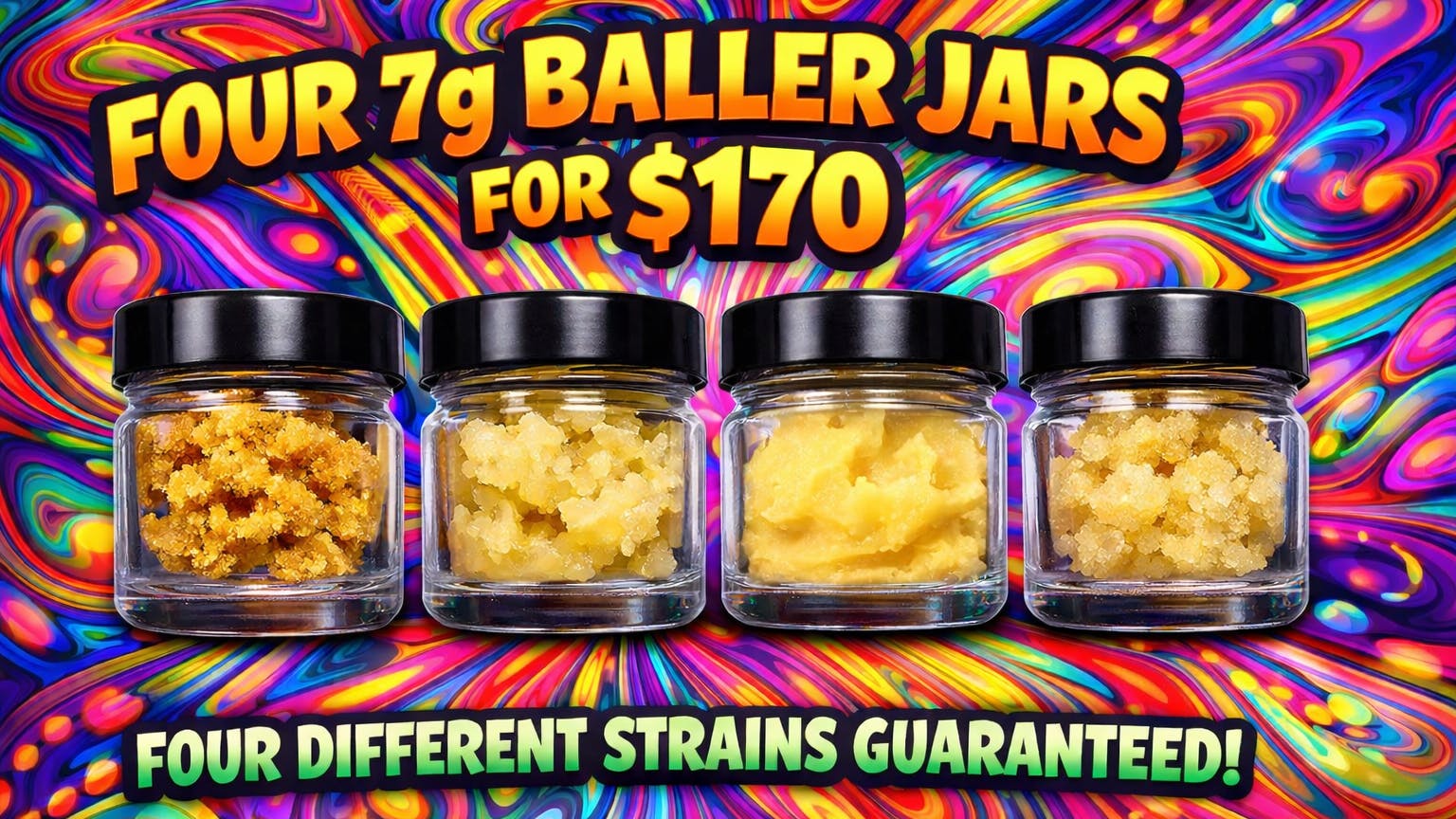 Ganja World FOUR 7G BALLER JARS FOR ONLY $170 🤯