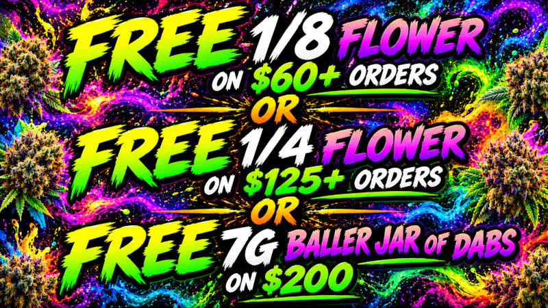 Ganja World FREE 1/8th OR 1/4 OR 7G BALLER- CHECK DETAILS!