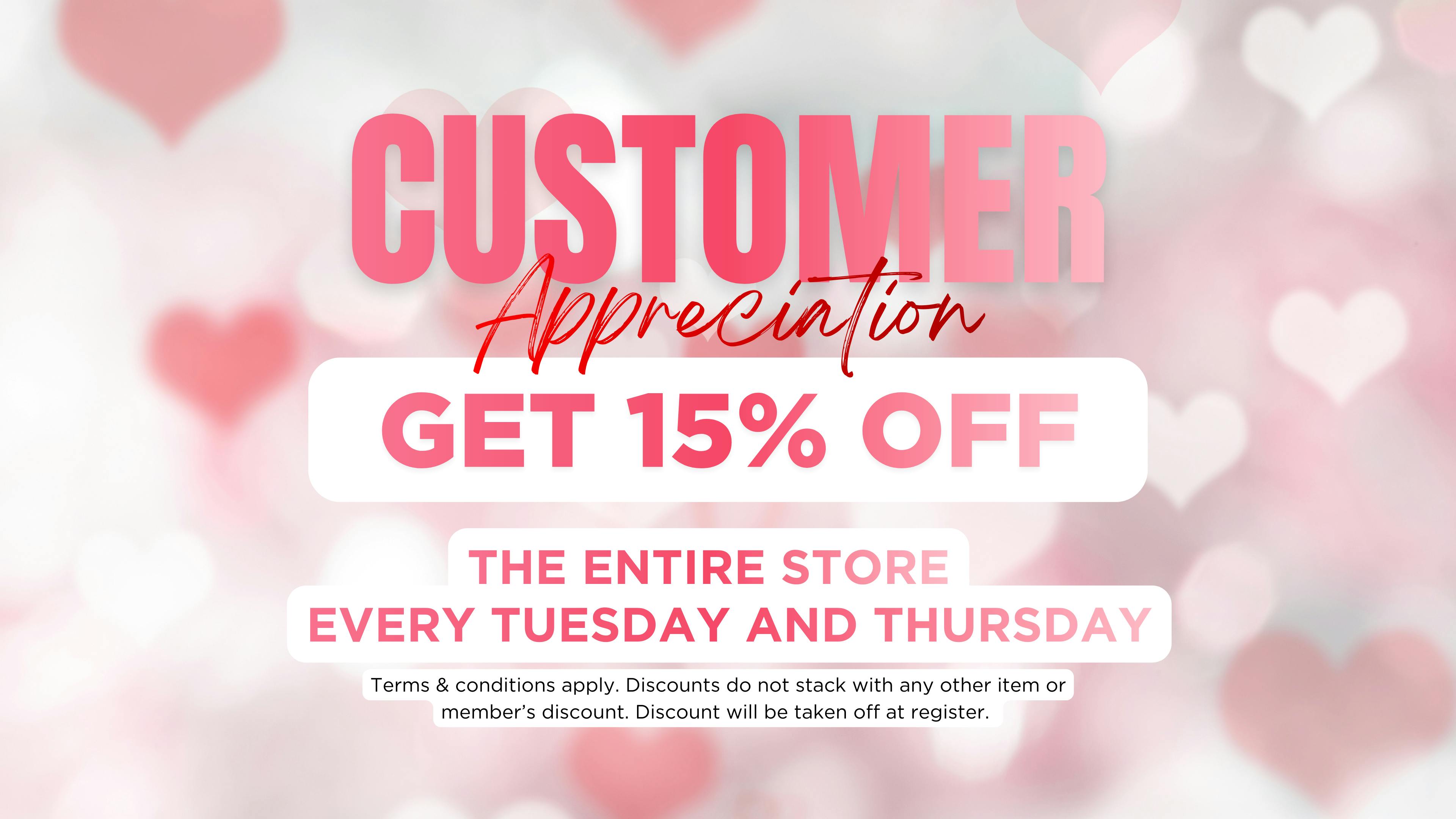 UpLift - Milford Customer Appreciation – 15% Off Storewide