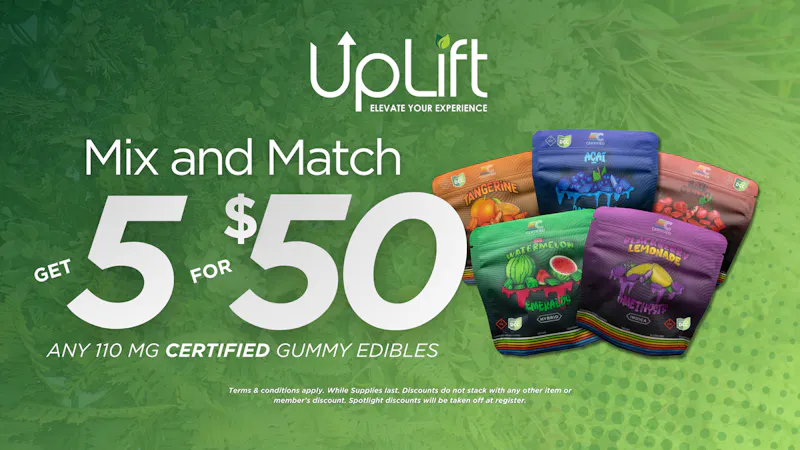 UpLift - Mount Orab 5 for $50 Certified Gummies