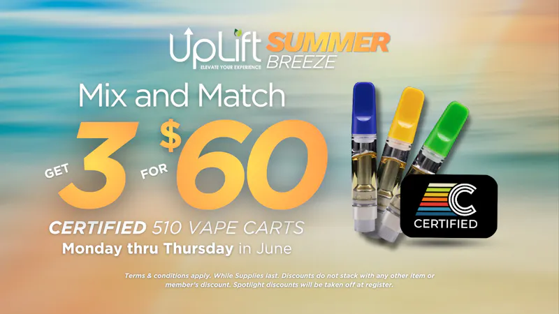 UpLift - Mount Orab Certified 510 Cart Mix & Match | 3 for $60