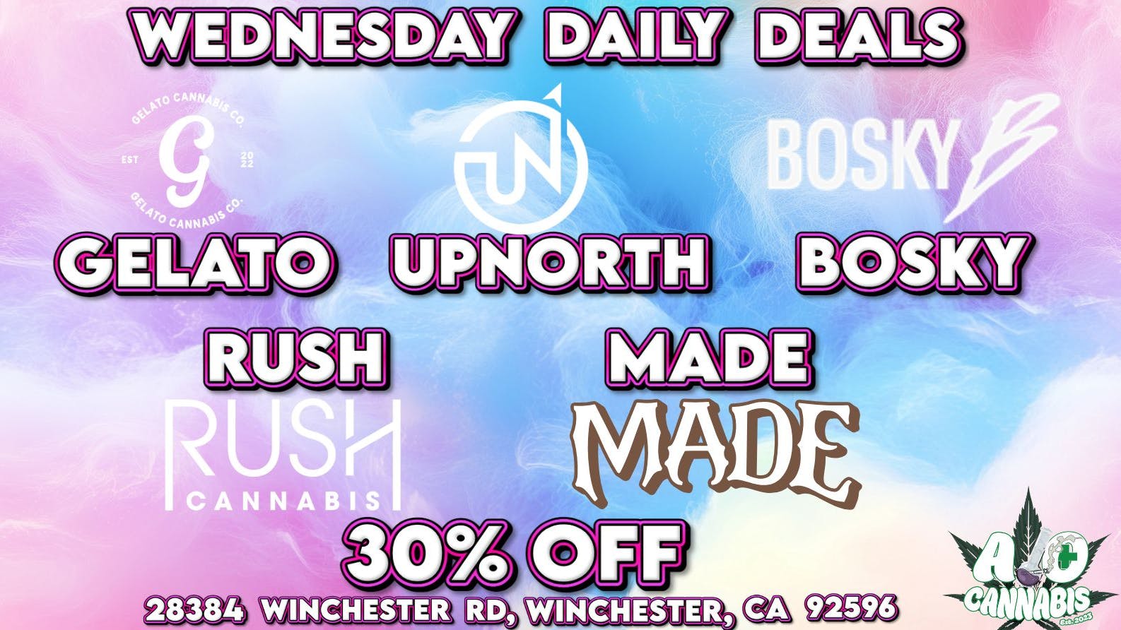 AO CANNABIS Wednesday Daily Deals