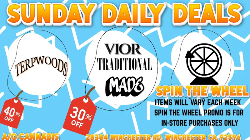 AO Cannabis Sunday Daily Deals