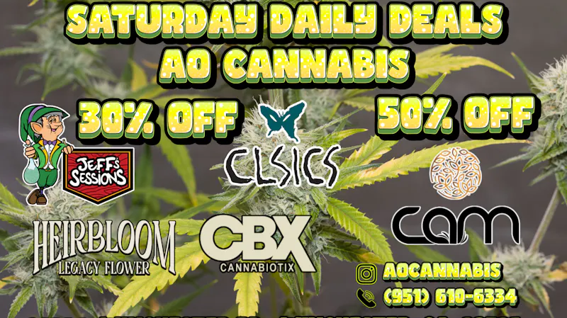 AO Cannabis SATURDAY DAILY DEALS