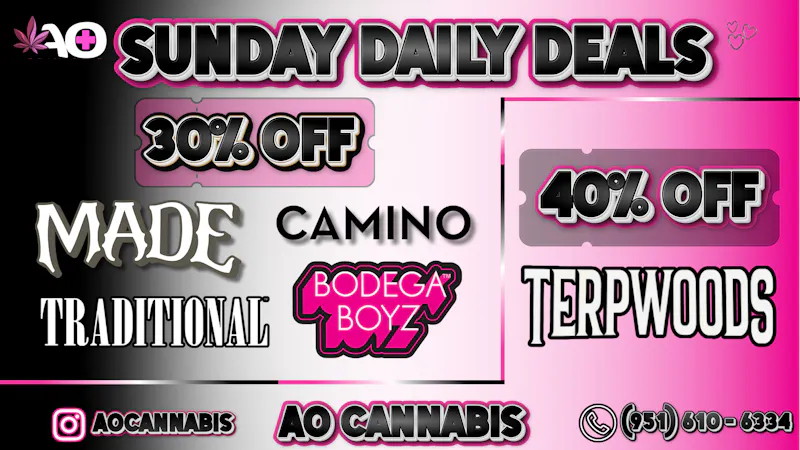 AO CANNABIS SUNDAY DAILY DEALS