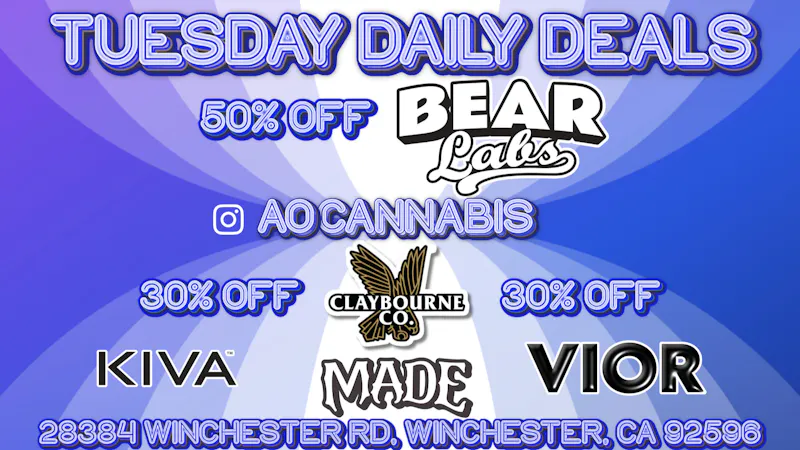 AO CANNABIS TUESDAY DAILY DEALS
