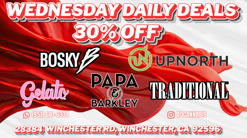 AO Cannabis WEDNESDAY DAILY DEALS