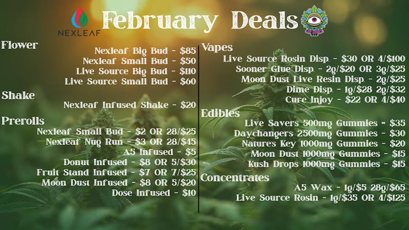 Uncle John's Dispensary Nexleaf February Deals