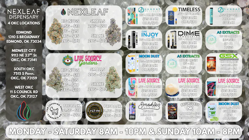 Nexleaf Dispensary NEXLEAF, PRICES TOO GOOD TO PASS UP!!