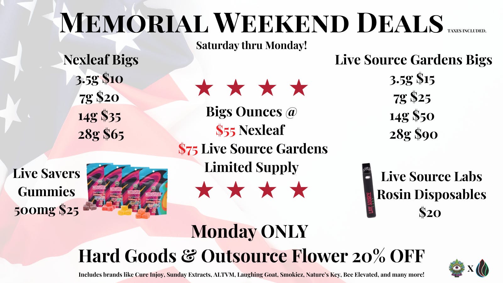 Nexleaf Dispensary - Edmond MEMORIAL WEEKEND DEALS