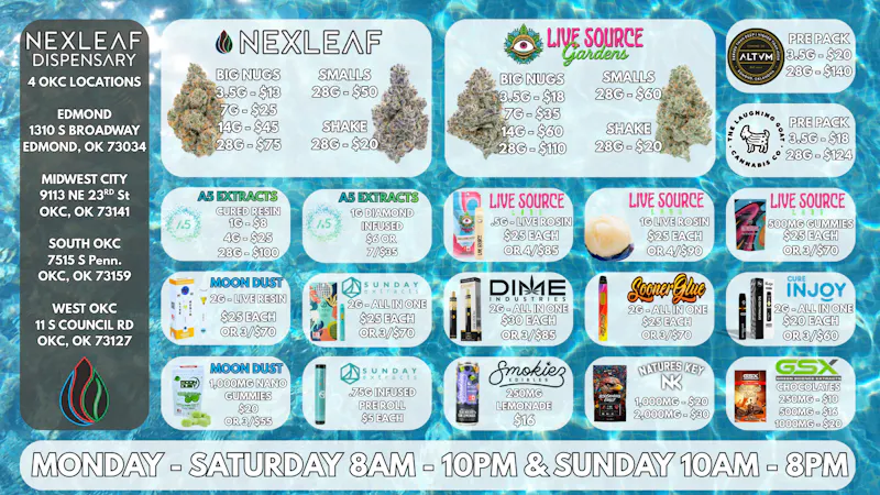 Nexleaf Dispensary NEXLEAF, DEALS TOO GOOD TO PASS UP!