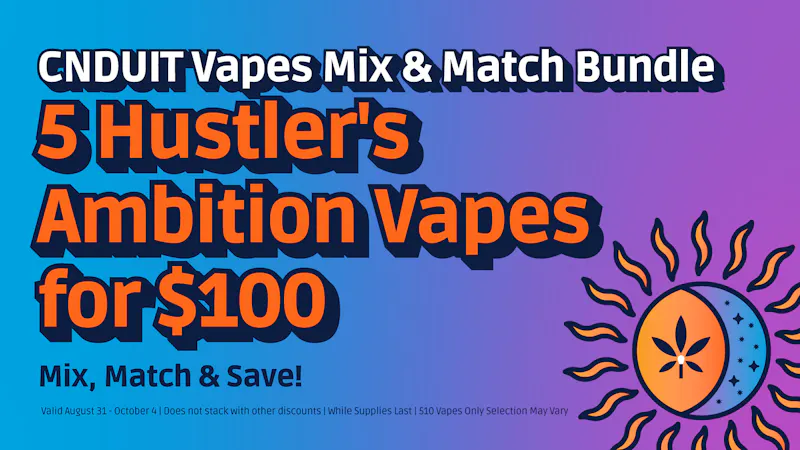 nuEra - East Dubuque Mix & Match 5 Hustler's Ambition Vapes for $100