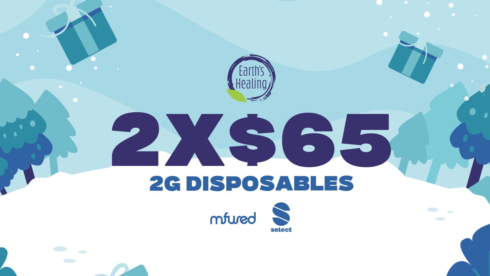 Earth's Healing North 2 For $65 MFused 2g and Select 2g Disposables