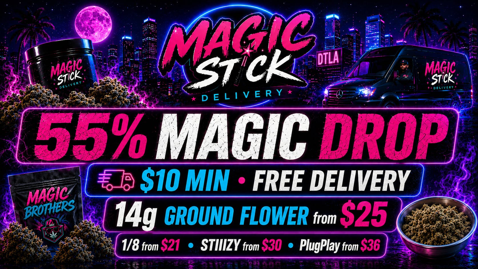 MAGIC STICK 55% MAGIC DROP + $10 MIN