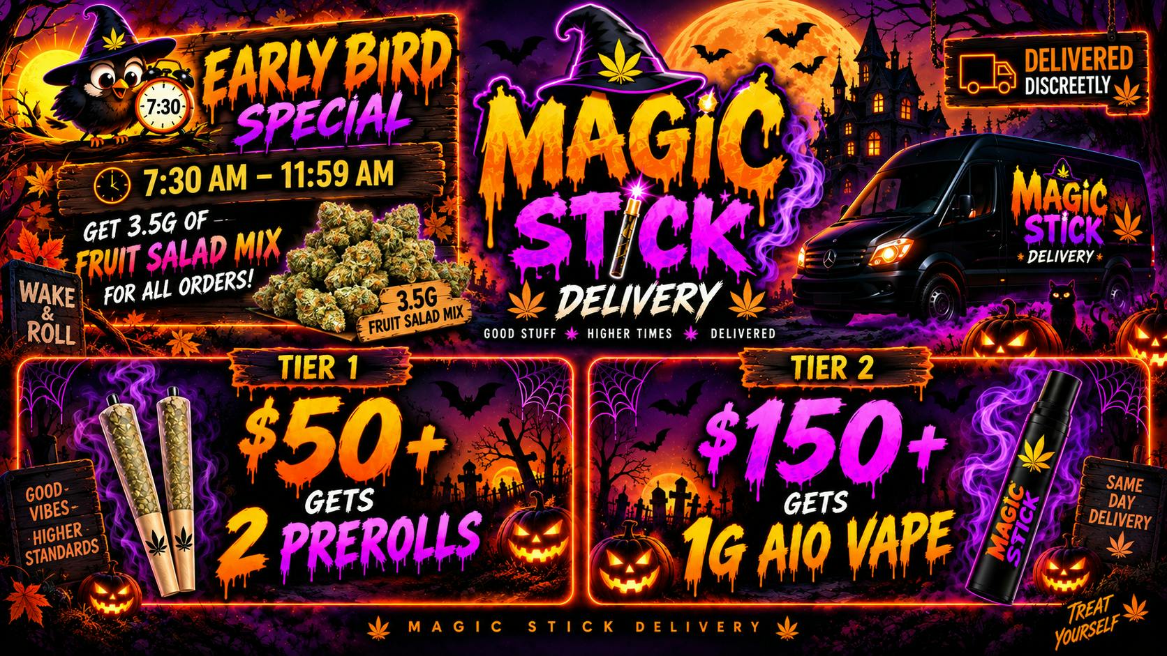 MAGIC STICK Free 1g AIO Vape + Prerolls + Early Bird Deal🎁