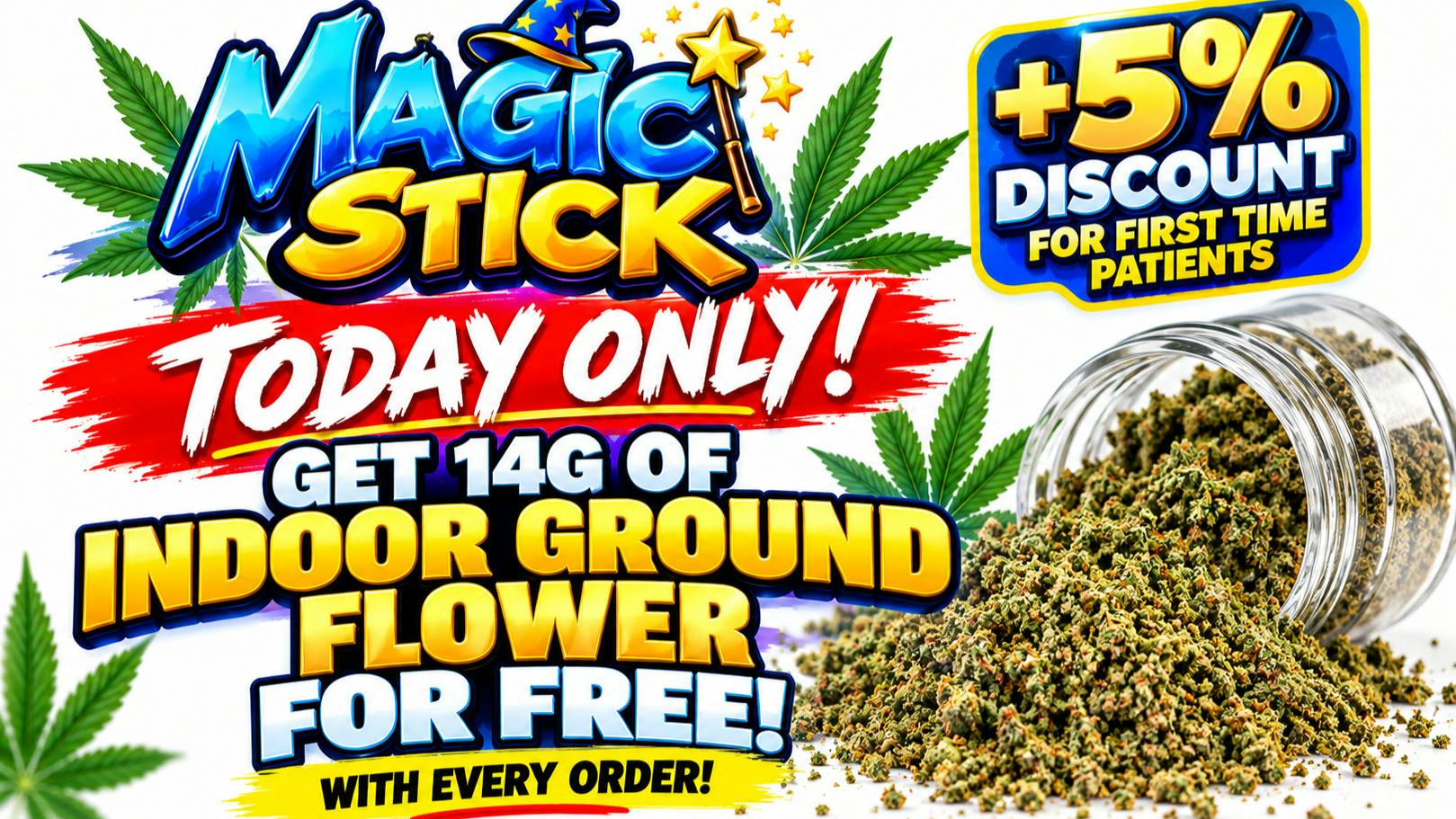 MAGIC STICK 🔥FREE 14g Ground Indoor Flower With Every Order🔥