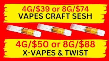 Best High Dispensary 8/$74 CRAFT SESH CART - 8/$88 X-VAPES