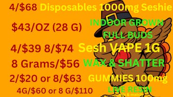 Best High Dispensary $43/OZ FULL BUDS-8/$79 VAPES 1G-8G/$56-$5 BUDS 8th