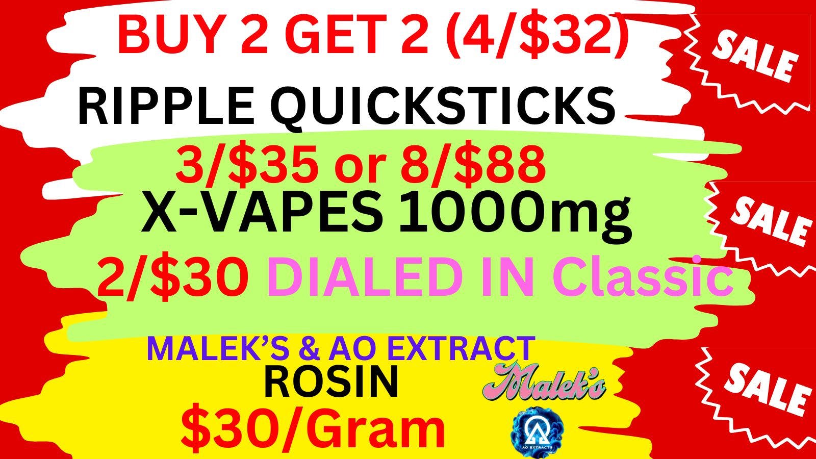Best High Dispensary *3/$35 X-VAPES-4/$32 RIPPLE-$30/G ROSIN Maleks*