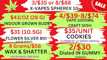 Best High Dispensary $43/OZ BUD-3/$35 X-VAPES-8/$74 VAPES-$35 COOKIES