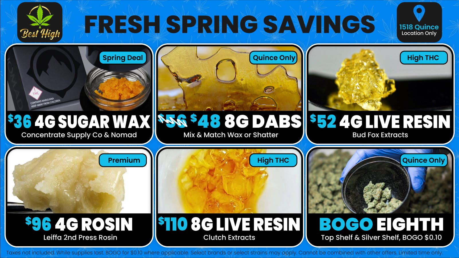 Best High Dispensary 🍯 ☀️ 8G Wax/Shatter $48 | 4g Leiffa Rosin $96