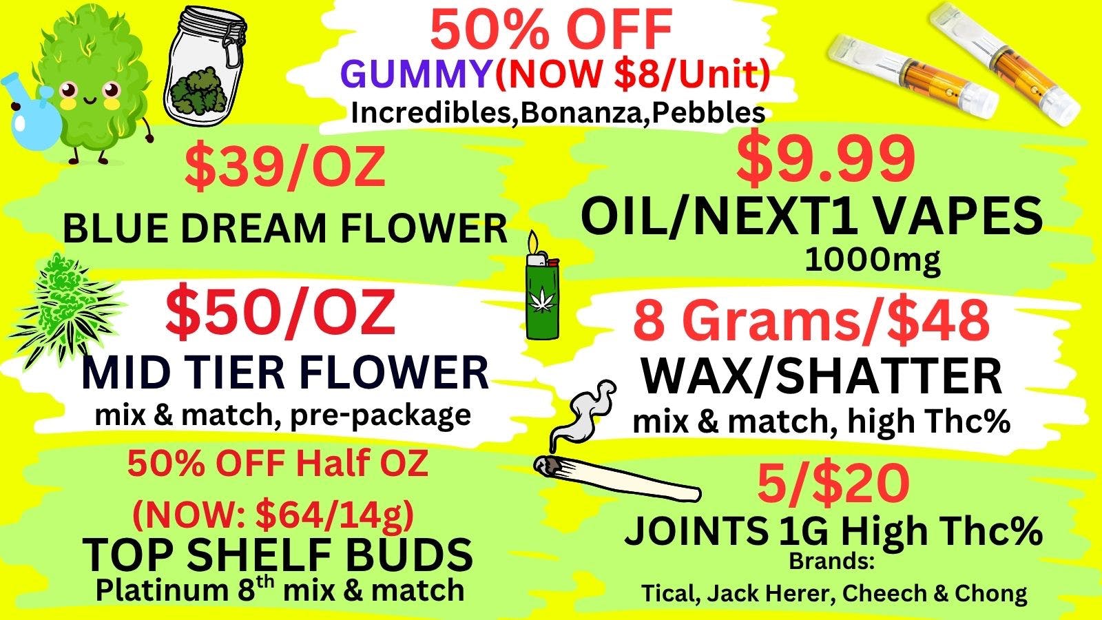 Best High Dispensary 🤑 $39/OZ - 8 GRAMS WAX $48 - $9.99 1000mg CART 🔥