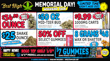 Best High Dispensary 🤑 $34.99 Small Bud Ounce 💥 $9.99 1000mg CART 🔥