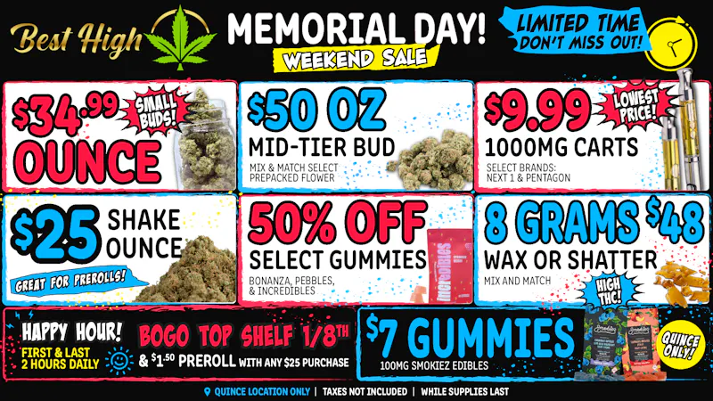 Best High Dispensary 🤑 $34.99 Small Bud Ounce 💥 $9.99 1000mg CART 🔥