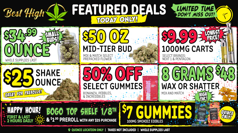 Best High Dispensary 🤑 $34.99 Small Bud Ounce 💥 $9.99 1000mg CART 🔥