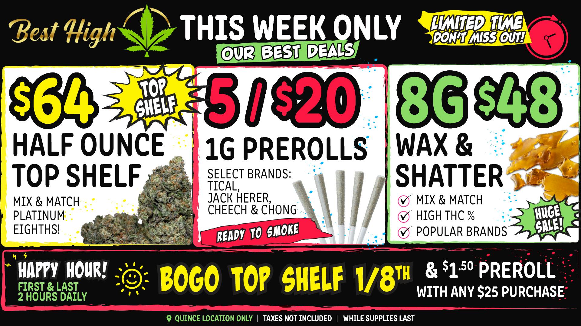Best High Dispensary 🍯 ☀️ 8G Wax/Shatter $48 | $64 Top Shelf 1/2 Ounce