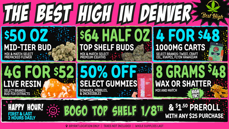Best High Dispensary - Bryant St 💙 4g Live Resin $52 💎 $64 Half OZ Top Shelf 💙
