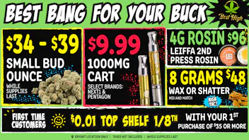 Best High Dispensary - Bryant St $34 - $39 Fire Bud OZ | $9.99 1000mg Oil Carts 💎