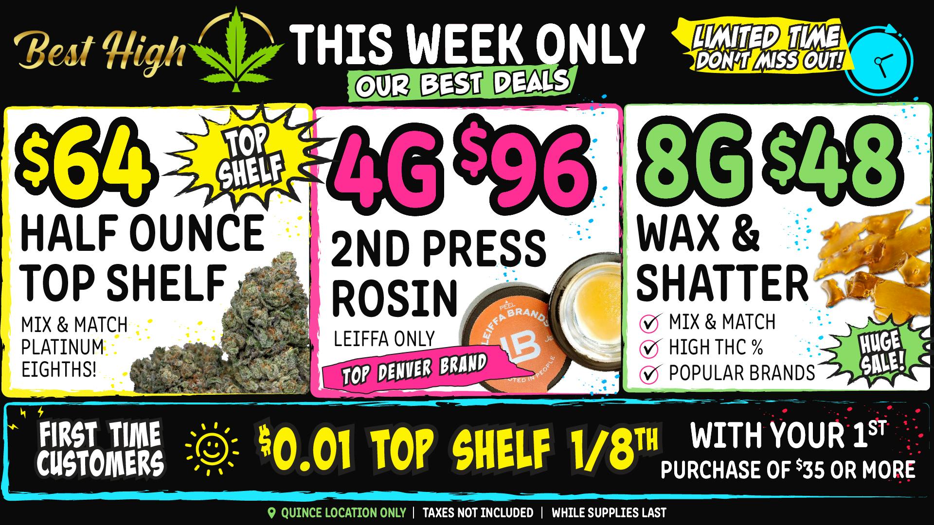 Best High Dispensary 🍯 ☀️ 8G Wax/Shatter $48 | $64 Top Shelf 1/2 Ounce
