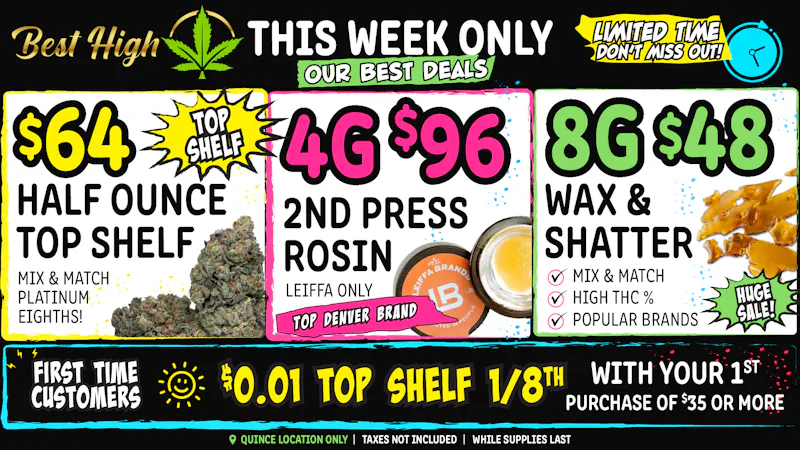 CBD WAX 【8g】90% コロラド州 🍯 ☀️ 8G Wax/Shatter $48 | $64 Top Shelf 1/2 Ounce at Best High