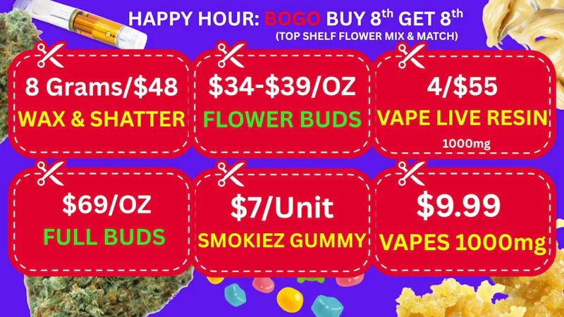 Best High Dispensary 🤑 $34-$39/OZ BUDS Ounce 💥 $9.99 1000mg VAPES 🔥