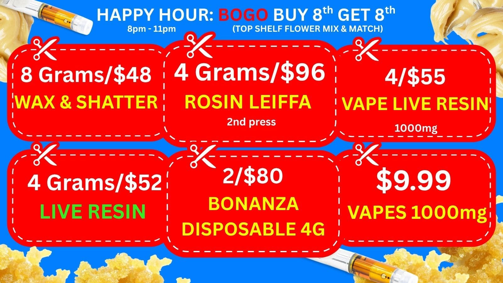 Best High Dispensary 🍯 ☀️ 8G Wax/Shatter $48 | 4 Grams/$52 Live Resin